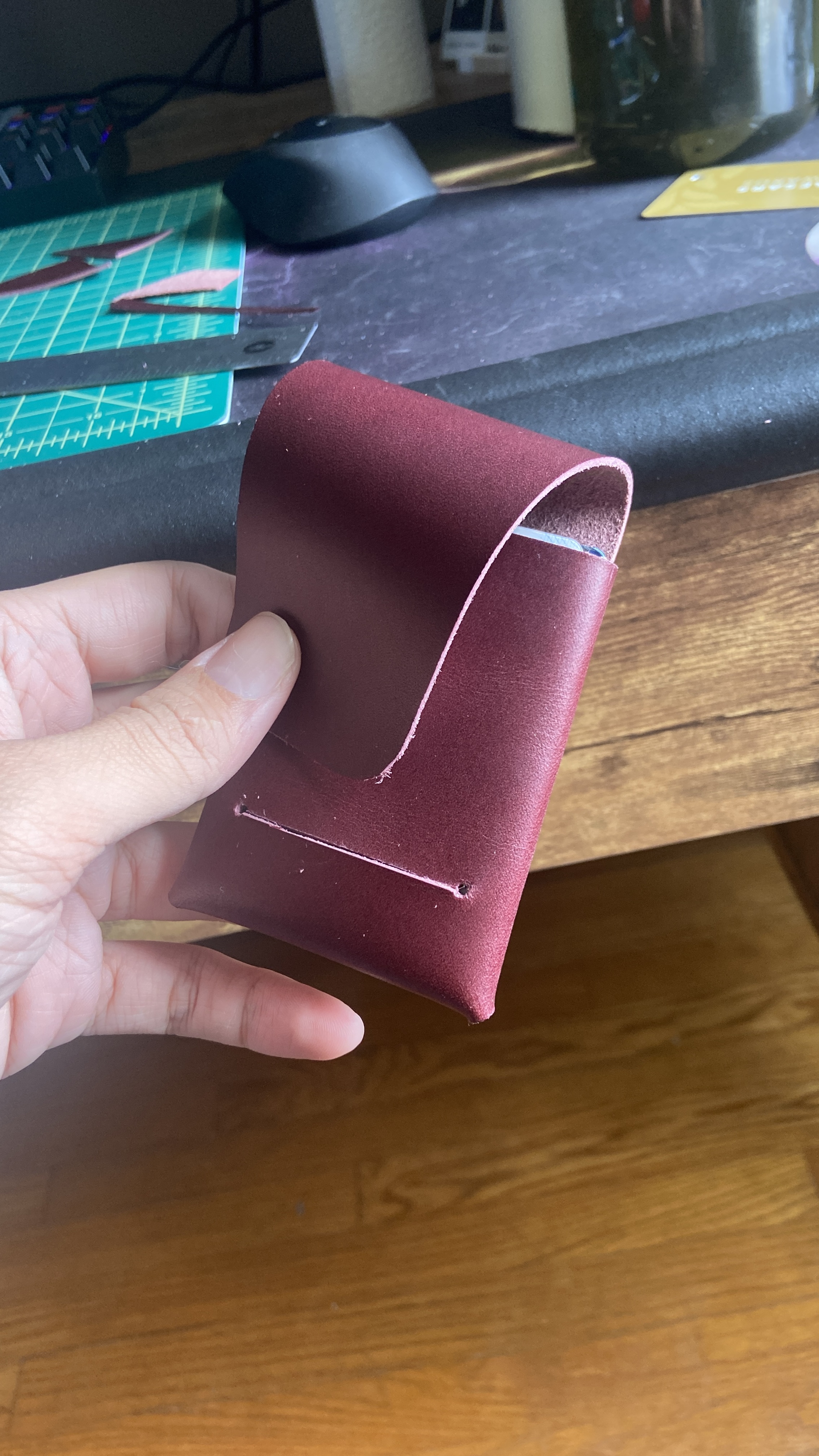 Mostly Complete brown leather wallet